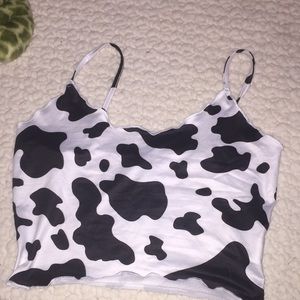 Cowprint SHEIN Crop Top